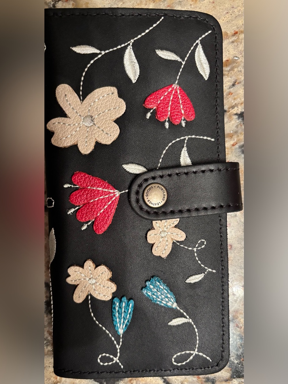 Portland Leather Limited Edition Folklore Wallet in Black - NEW